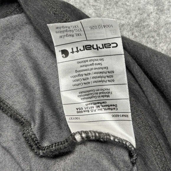 Carhartt Force Gray Relaxed Fit Pocket T Shirt Mens 3XL Workwear Performance - Picture 6 of 8